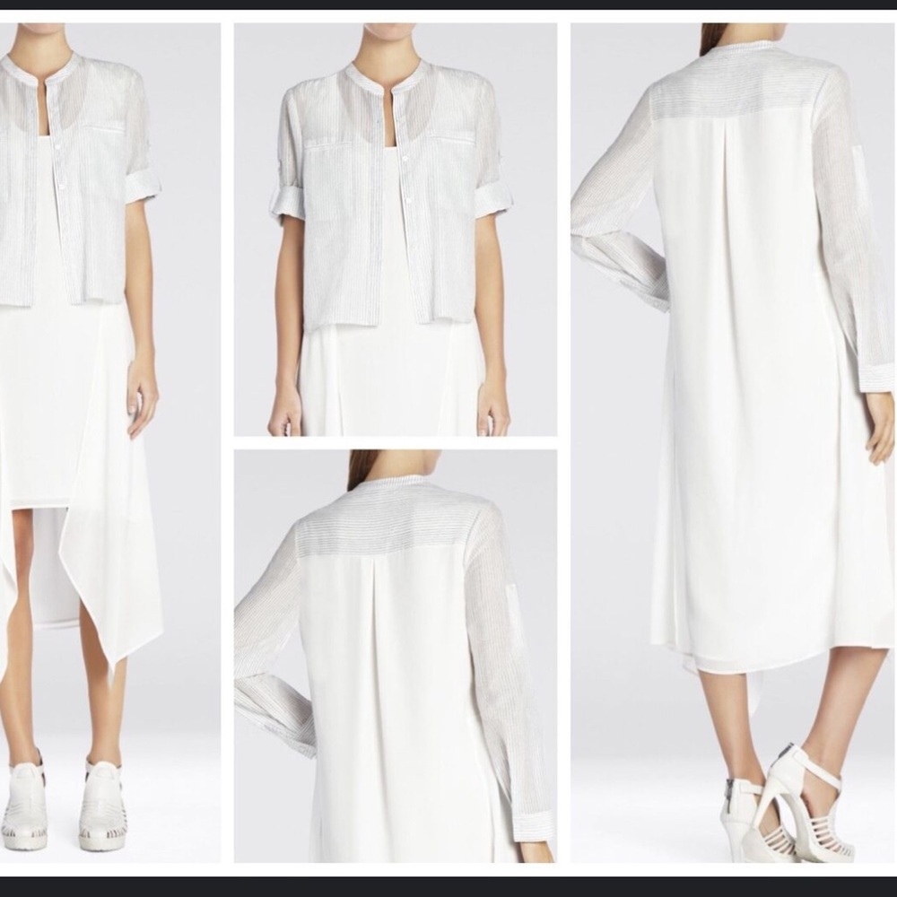 BCBG Max Azria Runway Marine Talc Dress